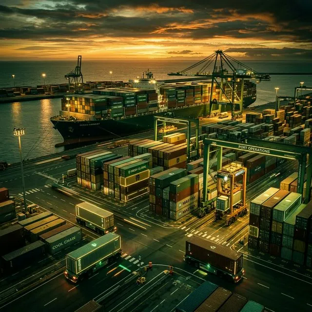 Global food logistics and supply chain network